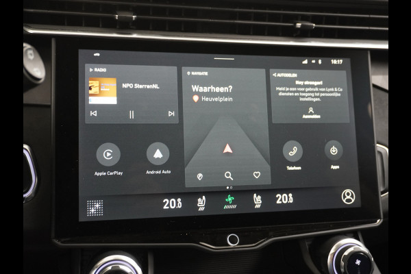 Lynk & Co 01 1.5 PHEV AUT-7 261pk Pano-Schuif-K-dak 20" 360°Camera Apple Carplay Android Auto Adaptive-Cruise Navi Pdc Ecc Keyless Led Plug-I Elek.Memory.Stoel File assistent Dodehoek detector Elektrisch bedienbare achterklep Rijstrooksensor Wifi Verkeersbord detectie 425Nm koppel 3,7kw laadvermogen A-label Euro 6 Hybride Benzine/Elektrisch rijden tot ca.69km 1.800kg trekvermogen
