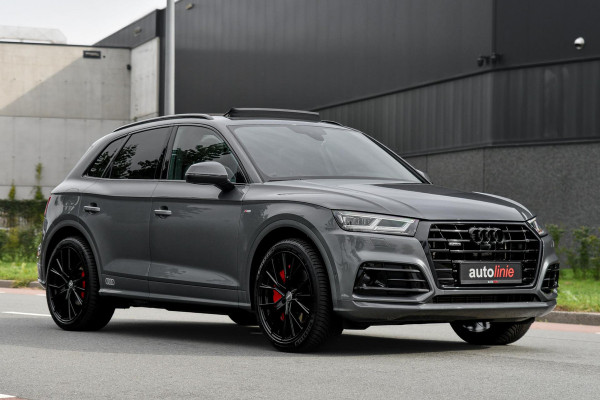 Audi Q5 55 TFSI e quattro Competition 3x S-Line. Luchtv, Massage, Pano, ACC, 360, B&O, Trekh, Keyless, Matrix, CarPlay, Sfeer!