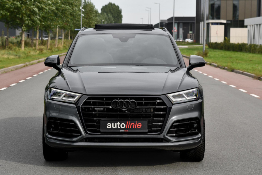 Audi Q5 55 TFSI e quattro Competition 3x S-Line. Luchtv, Massage, Pano, ACC, 360, B&O, Trekh, Keyless, Matrix, CarPlay, Sfeer!