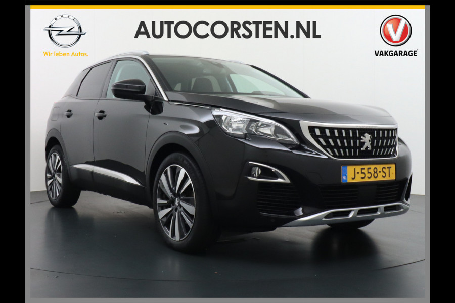 Peugeot 3008 T 131pk Keyless VirtualCockpit Elek.klep 360Camera 1/2Leer Apple/Android Dab Bordherk. Lane-dep. Led Navi CruiseControl Pdc Apps Aut.Verlichting PrivacyGlas Usb Ecc Bluetooth 4xElekRamen Dakrails Mistlampen Isofix 19''LM 1.2 PureTech Blue Lease Premium DealerOnderhouden NL-auto