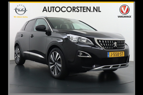 Peugeot 3008 T 131pk Keyless VirtualCockpit Elek.klep 360Camera 1/2Leer Apple/Android Dab Bordherk. Lane-dep. Led Navi CruiseControl Pdc Apps Aut.Verlichting PrivacyGlas Usb Ecc Bluetooth 4xElekRamen Dakrails Mistlampen Isofix 19''LM 1.2 PureTech Blue Lease Premium DealerOnderhouden NL-auto