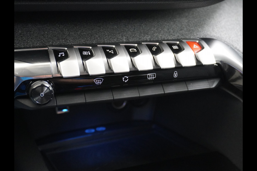Peugeot 3008 T 131pk Keyless VirtualCockpit Elek.klep 360Camera 1/2Leer Apple/Android Dab Bordherk. Lane-dep. Led Navi CruiseControl Pdc Apps Aut.Verlichting PrivacyGlas Usb Ecc Bluetooth 4xElekRamen Dakrails Mistlampen Isofix 19''LM 1.2 PureTech Blue Lease Premium DealerOnderhouden NL-auto
