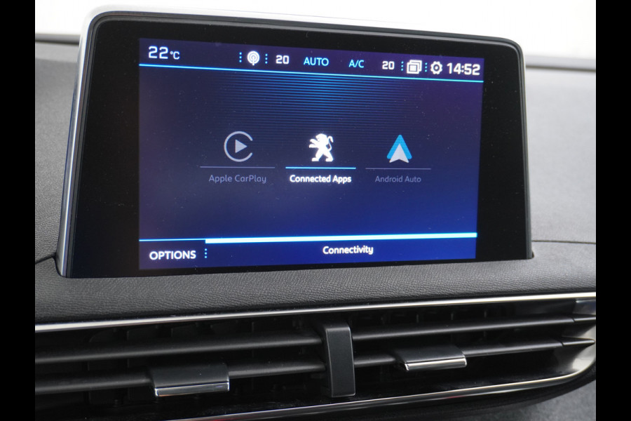 Peugeot 3008 T 131pk Keyless VirtualCockpit Elek.klep 360Camera 1/2Leer Apple/Android Dab Bordherk. Lane-dep. Led Navi CruiseControl Pdc Apps Aut.Verlichting PrivacyGlas Usb Ecc Bluetooth 4xElekRamen Dakrails Mistlampen Isofix 19''LM 1.2 PureTech Blue Lease Premium DealerOnderhouden NL-auto