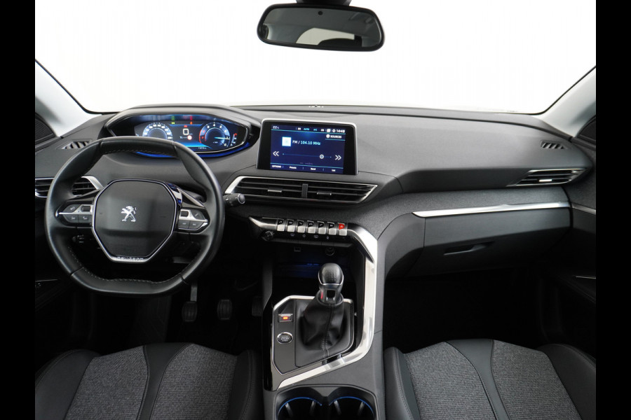 Peugeot 3008 T 131pk Keyless VirtualCockpit Elek.klep 360Camera 1/2Leer Apple/Android Dab Bordherk. Lane-dep. Led Navi CruiseControl Pdc Apps Aut.Verlichting PrivacyGlas Usb Ecc Bluetooth 4xElekRamen Dakrails Mistlampen Isofix 19''LM 1.2 PureTech Blue Lease Premium DealerOnderhouden NL-auto