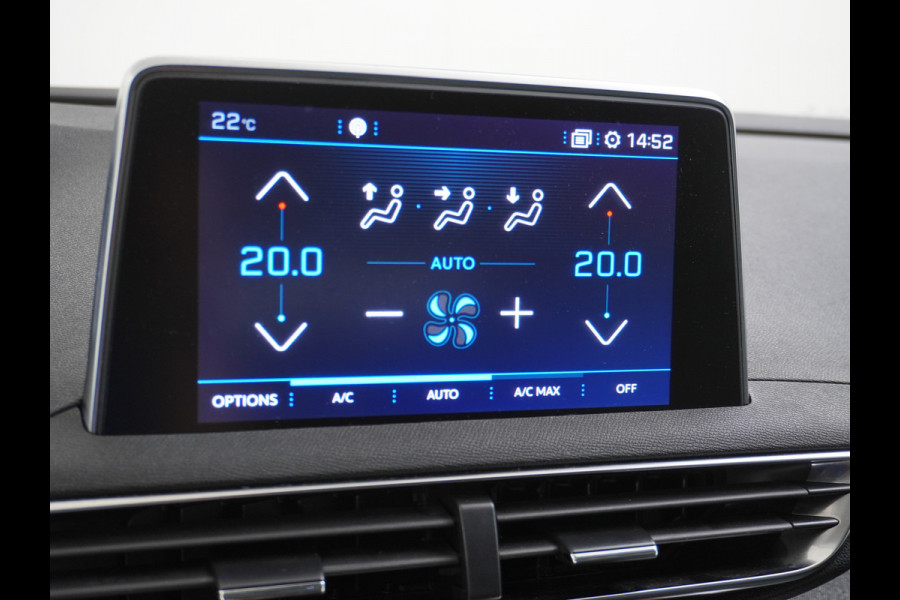 Peugeot 3008 T 131pk Keyless VirtualCockpit Elek.klep 360Camera 1/2Leer Apple/Android Dab Bordherk. Lane-dep. Led Navi CruiseControl Pdc Apps Aut.Verlichting PrivacyGlas Usb Ecc Bluetooth 4xElekRamen Dakrails Mistlampen Isofix 19''LM 1.2 PureTech Blue Lease Premium DealerOnderhouden NL-auto