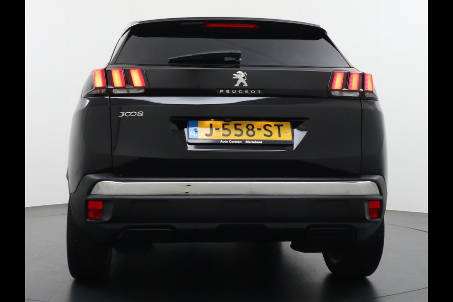 Peugeot 3008 T 131pk Keyless VirtualCockpit Elek.klep 360Camera 1/2Leer Apple/Android Dab Bordherk. Lane-dep. Led Navi CruiseControl Pdc Apps Aut.Verlichting PrivacyGlas Usb Ecc Bluetooth 4xElekRamen Dakrails Mistlampen Isofix 19''LM 1.2 PureTech Blue Lease Premium DealerOnderhouden NL-auto