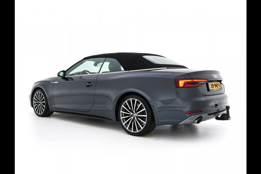 Audi A5 Cabriolet 2.0 TFSI MHEV Design Pro Line Plus S-Line-Sportpack Aut. *LEATHER-ALCANTARA | MATRIX-LED | BANG&OLUFSEN | ADAPTIVE-CRUISE | BLIND-SPOT | AIR-SCARF | DIGI-COCKPIT | CAMERA | KEYLESS | NAVI-FULLMAP | DAB+ | HEATED-SPORTSEATS | TOWBAR | 19"ALU*