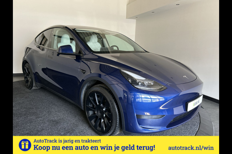 Tesla Model Y RWD 58 kWh | Prachtig blauw | Wit lederen interieur | | Soh (batterijcheck) 93,1 %