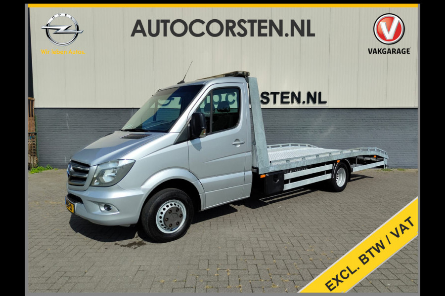 Mercedes-Benz Sprinter 519 3.0CDI V6 191PK 432 Autotransporter Lengte-5 3-Pers. EURO6 Ecc Navi Elek.Lier Trekhaak ESP Bluetooth Euro 6 Oprijplaten Origineel Nederlandse Sprinter