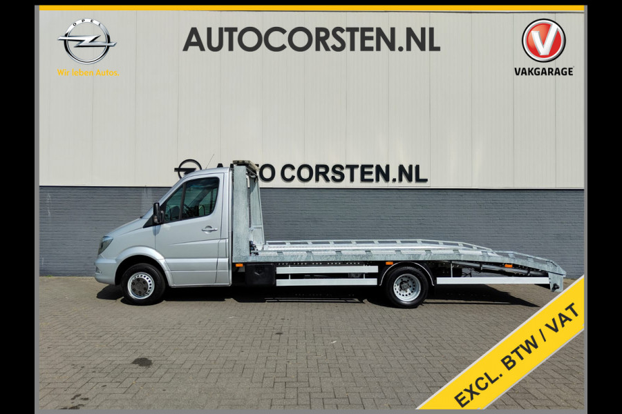 Mercedes-Benz Sprinter 519 3.0CDI V6 191PK 432 Autotransporter Lengte-5 3-Pers. EURO6 Ecc Navi Elek.Lier Trekhaak ESP Bluetooth Euro 6 Oprijplaten Origineel Nederlandse Sprinter