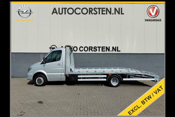 Mercedes-Benz Sprinter 519 3.0CDI V6 191PK 432 Autotransporter Lengte-5 3-Pers. EURO6 Ecc Navi Elek.Lier Trekhaak ESP Bluetooth Euro 6 Oprijplaten Origineel Nederlandse Sprinter