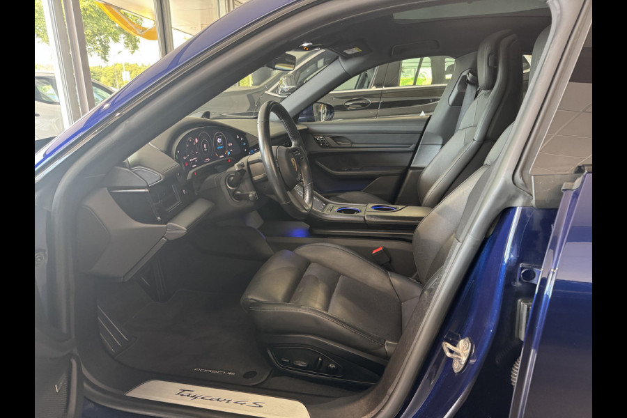 Porsche Taycan 4S Performance 84 kWh / SoH 91.3% / Panoramadak / 360Camera / Head-up / Achterasbesturing / Matrix LED / 21'' / Luchtvering / Bose / Stoelmassage / Sportchrono / Leder / Stuurverwarming / DAB / ACC