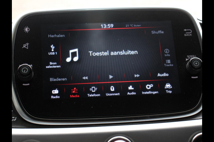 Fiat 500C 1.0 70pk Hybrid Connect Navigatie Apple Carplay/Android Auto Airco Cruise Control