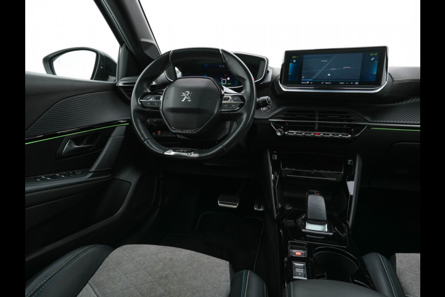 Peugeot e-208 EV GT-Line 350 50 kWh (INCL-BTW) *PANO | FULL-LED | DIGI-COCKPIT | BLINDSPOT | CAMERA | LEATHER-ALCANTARA | AMBIENT-LIGHT | NAVI-FULLMAP | LANE-ASSIST | KEYLESS | DAB | CCS-FASTLOADER | HEATED-SPORTSEATS | 17"ALU