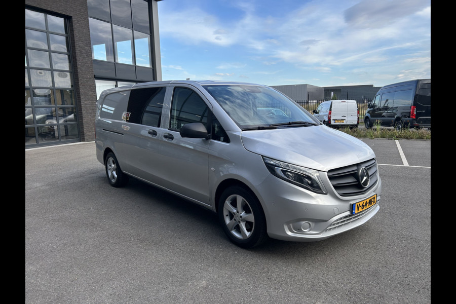 Mercedes-Benz Vito 116 CDI Extra lang / Dubbele cabine / LED / Achterdeuren / 9G-TRONIC / 2500KG Trekhaak / Camera / Parkeersensoren / Navigatie /