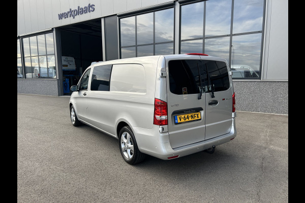 Mercedes-Benz Vito 116 CDI Extra lang / Dubbele cabine / LED / Achterdeuren / 9G-TRONIC / 2500KG Trekhaak / Camera / Parkeersensoren / Navigatie /