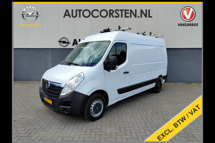 Opel Movano 2.3CDTI BiTurbo 146pk L2H2 3-Pers.Airco Cruise Trekhaak Pdc Schuifdeur ESP Bluetooth Betonplex Vloer Wandbetimmering Allesdragers EURO6 2.500KG Trekgewicht