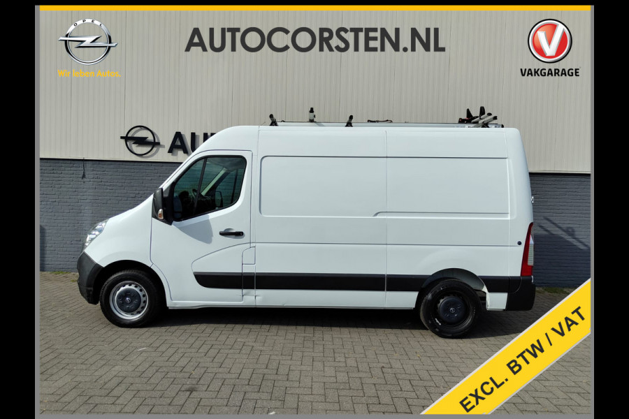 Opel Movano 2.3CDTI BiTurbo 146pk L2H2 3-Pers.Airco Cruise Trekhaak Pdc Schuifdeur ESP Bluetooth Betonplex Vloer Wandbetimmering Allesdragers EURO6 2.500KG Trekgewicht