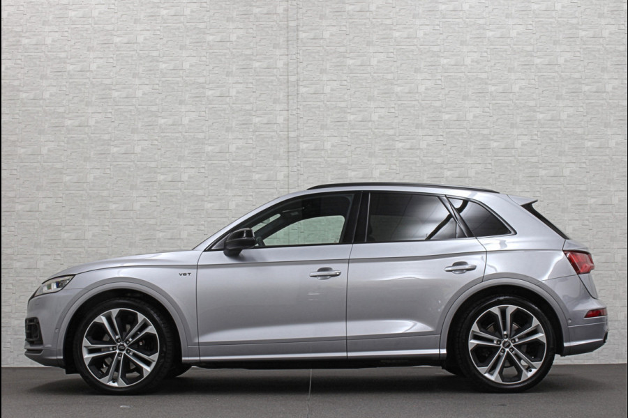 Audi Q5 SQ5 3.0 TFSI V6 | Luchtvering | 360 Camera | Panorama | ACC | B&O Sound | Head-Up | Keyless-Entry | Memory | Matrix-LED | Standkachel | ISO-Glas | Black-Optic | Autom. Parkeren | Tour-Pakket | Draadloos Laden | 3-Zone Clima |
