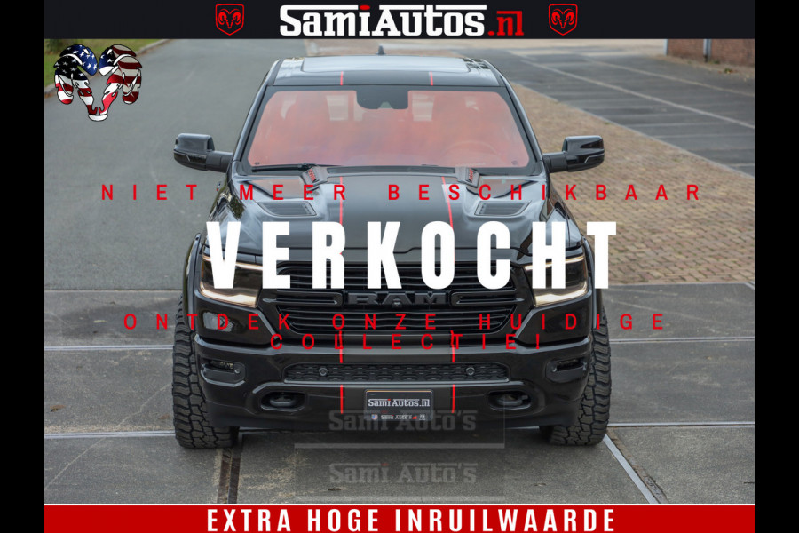 Dodge Ram 1500 GT EDITION | 5.7 HEMI V8 402PK | VIRTUAL COCKPIT | HEAD-UP | ADAPTIVE CRUISE | 360 CAMERA | TRX PACK | VOLLE UITVOERING Comfortabele Dubbele Cabine met Royale 5 Zitplaatsen | BPM vrij | Nu Leverbaar uit Voorraad | Voorraad Nr 2435