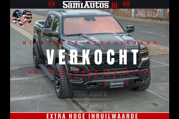 Dodge Ram 1500 GT EDITION | 5.7 HEMI V8 402PK | VIRTUAL COCKPIT | HEAD-UP | ADAPTIVE CRUISE | 360 CAMERA | TRX PACK | VOLLE UITVOERING Comfortabele Dubbele Cabine met Royale 5 Zitplaatsen | BPM vrij | Nu Leverbaar uit Voorraad | Voorraad Nr 2435