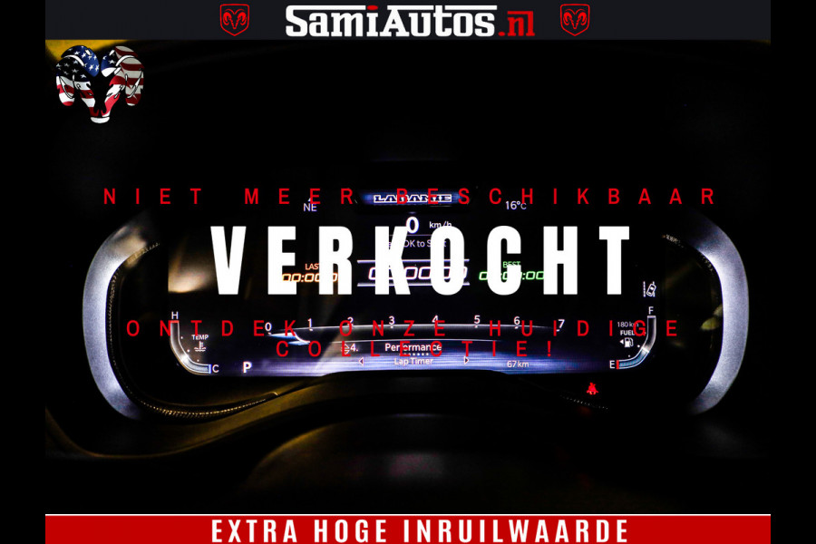 Dodge Ram 1500 GT EDITION | 5.7 HEMI V8 402PK | VIRTUAL COCKPIT | HEAD-UP | ADAPTIVE CRUISE | 360 CAMERA | TRX PACK | VOLLE UITVOERING Comfortabele Dubbele Cabine met Royale 5 Zitplaatsen | BPM vrij | Nu Leverbaar uit Voorraad | Voorraad Nr 2435