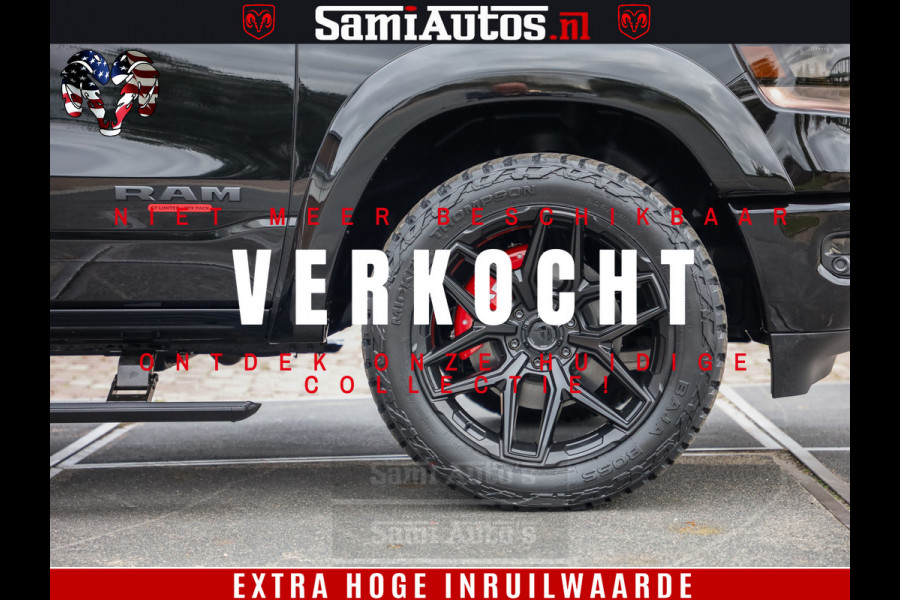Dodge Ram 1500 GT EDITION | 5.7 HEMI V8 402PK | VIRTUAL COCKPIT | HEAD-UP | ADAPTIVE CRUISE | 360 CAMERA | TRX PACK | VOLLE UITVOERING Comfortabele Dubbele Cabine met Royale 5 Zitplaatsen | BPM vrij | Nu Leverbaar uit Voorraad | Voorraad Nr 2435