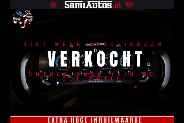 Dodge Ram 1500 GT EDITION | 5.7 HEMI V8 402PK | VIRTUAL COCKPIT | HEAD-UP | ADAPTIVE CRUISE | 360 CAMERA | TRX PACK | VOLLE UITVOERING Comfortabele Dubbele Cabine met Royale 5 Zitplaatsen | BPM vrij | Nu Leverbaar uit Voorraad | Voorraad Nr 2435