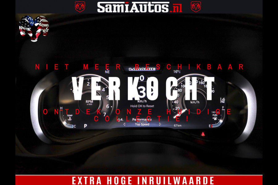 Dodge Ram 1500 GT EDITION | 5.7 HEMI V8 402PK | VIRTUAL COCKPIT | HEAD-UP | ADAPTIVE CRUISE | 360 CAMERA | TRX PACK | VOLLE UITVOERING Comfortabele Dubbele Cabine met Royale 5 Zitplaatsen | BPM vrij | Nu Leverbaar uit Voorraad | Voorraad Nr 2435