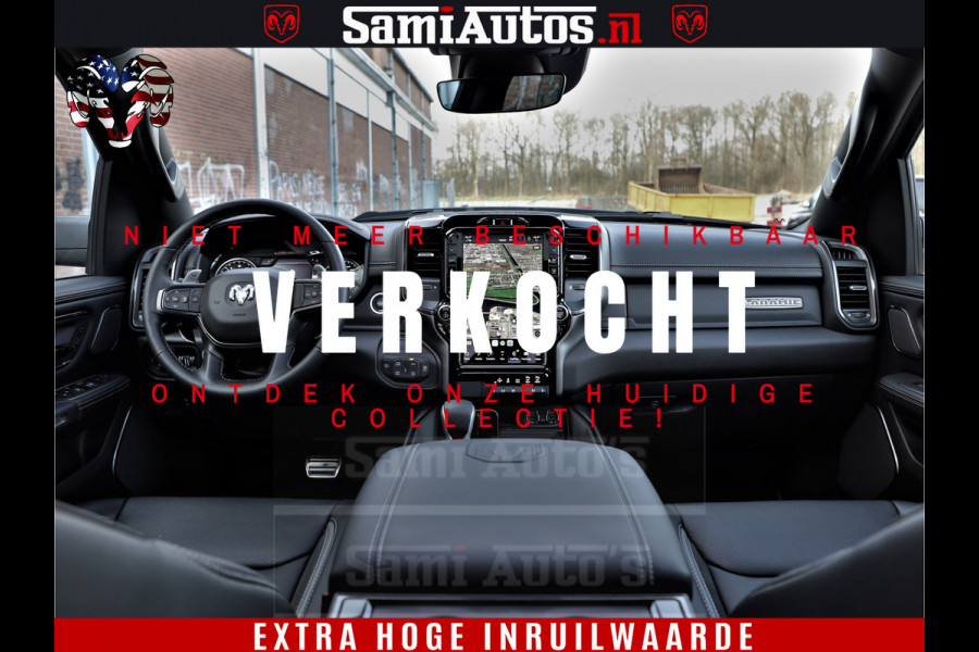 Dodge Ram 1500 GT EDITION | 5.7 HEMI V8 402PK | VIRTUAL COCKPIT | HEAD-UP | ADAPTIVE CRUISE | 360 CAMERA | TRX PACK | VOLLE UITVOERING Comfortabele Dubbele Cabine met Royale 5 Zitplaatsen | BPM vrij | Nu Leverbaar uit Voorraad | Voorraad Nr 2435