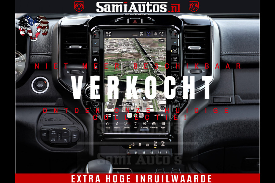Dodge Ram 1500 GT EDITION | 5.7 HEMI V8 402PK | VIRTUAL COCKPIT | HEAD-UP | ADAPTIVE CRUISE | 360 CAMERA | TRX PACK | VOLLE UITVOERING Comfortabele Dubbele Cabine met Royale 5 Zitplaatsen | BPM vrij | Nu Leverbaar uit Voorraad | Voorraad Nr 2435