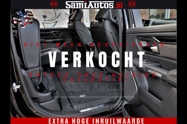 Dodge Ram 1500 GT EDITION | 5.7 HEMI V8 402PK | VIRTUAL COCKPIT | HEAD-UP | ADAPTIVE CRUISE | 360 CAMERA | TRX PACK | VOLLE UITVOERING Comfortabele Dubbele Cabine met Royale 5 Zitplaatsen | BPM vrij | Nu Leverbaar uit Voorraad | Voorraad Nr 2435