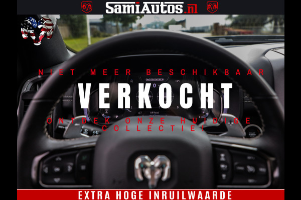 Dodge Ram 1500 GT EDITION | 5.7 HEMI V8 402PK | VIRTUAL COCKPIT | HEAD-UP | ADAPTIVE CRUISE | 360 CAMERA | TRX PACK | VOLLE UITVOERING Comfortabele Dubbele Cabine met Royale 5 Zitplaatsen | BPM vrij | Nu Leverbaar uit Voorraad | Voorraad Nr 2435