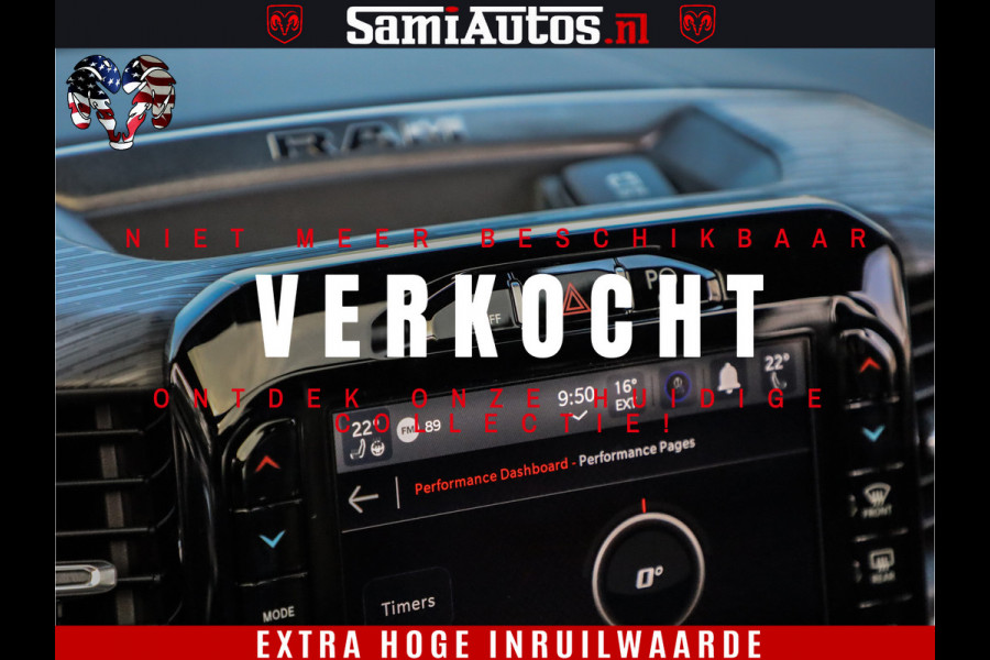 Dodge Ram 1500 GT EDITION | 5.7 HEMI V8 402PK | VIRTUAL COCKPIT | HEAD-UP | ADAPTIVE CRUISE | 360 CAMERA | TRX PACK | VOLLE UITVOERING Comfortabele Dubbele Cabine met Royale 5 Zitplaatsen | BPM vrij | Nu Leverbaar uit Voorraad | Voorraad Nr 2435