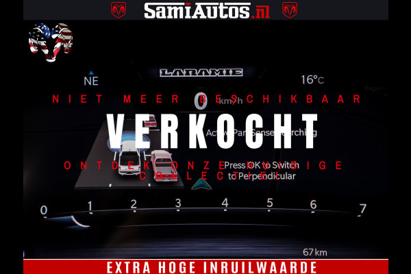 Dodge Ram 1500 GT EDITION | 5.7 HEMI V8 402PK | VIRTUAL COCKPIT | HEAD-UP | ADAPTIVE CRUISE | 360 CAMERA | TRX PACK | VOLLE UITVOERING Comfortabele Dubbele Cabine met Royale 5 Zitplaatsen | BPM vrij | Nu Leverbaar uit Voorraad | Voorraad Nr 2435