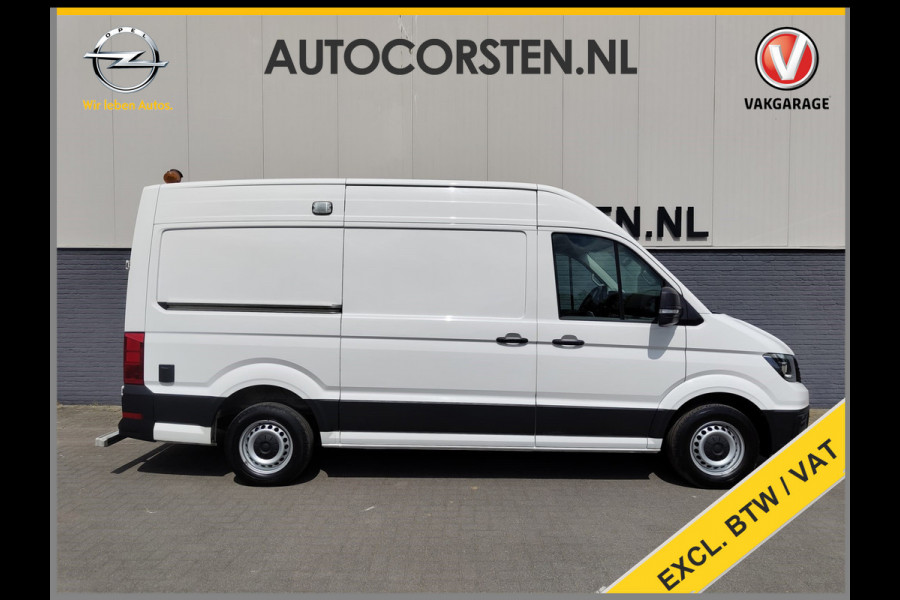 Volkswagen Crafter 30 2.0TDI L3H2 Airco Camera Navi Bluetooth EURO 6 Betonplex vloer Wandbekleding Schuifdeur Buro 2.500kg trekvermogen keurige bus!