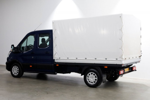 Ford Transit 350 2.0 TDCI 130pk 4x4 L3H1 Trend D.C. Open laadbak met huif 06-2021