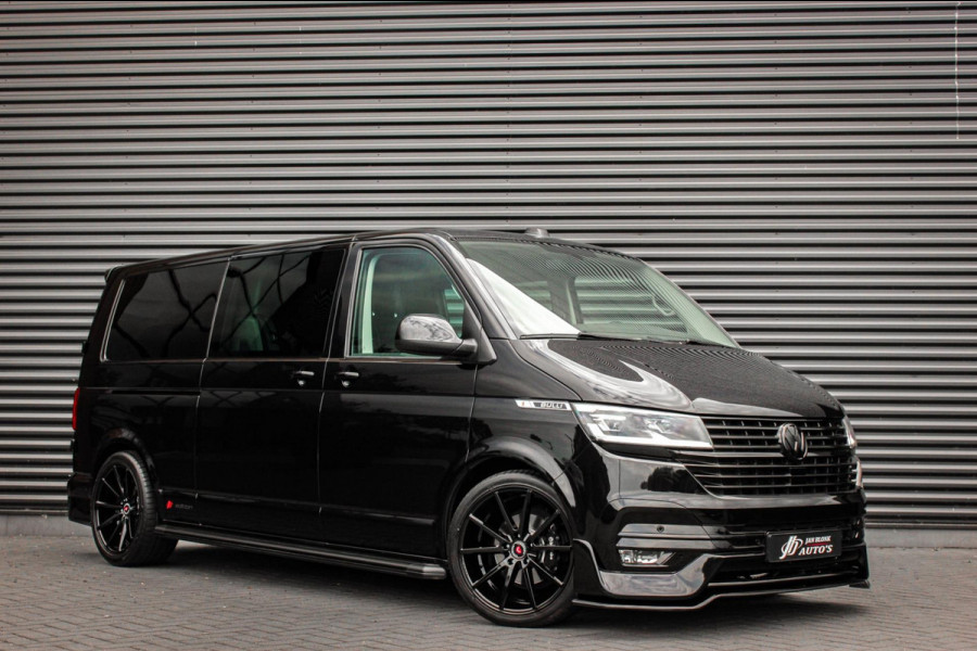Volkswagen Transporter 2.0 TDI L2H1 150PK BULLI DC DUBBEL CABINE / LEIGHTONVANS BODYKIT / FULL OPTINS / LEDER / FULL BLACK / APPLE
