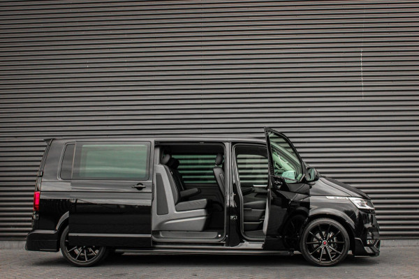 Volkswagen Transporter 2.0 TDI L2H1 150PK BULLI DC DUBBEL CABINE / LEIGHTONVANS BODYKIT / FULL OPTINS / LEDER / FULL BLACK / APPLE