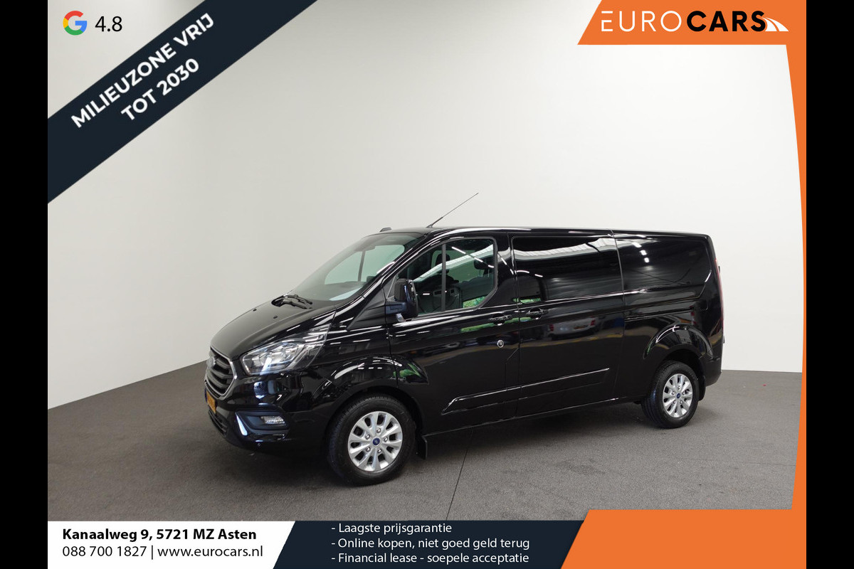 Ford Transit Custom 300 2.0 TDCI L2H1 Limited Dubbele cabine Aut. Navi| Airco 2 Schuifdeuren Trekhaak PDC V& A Carplay DAB