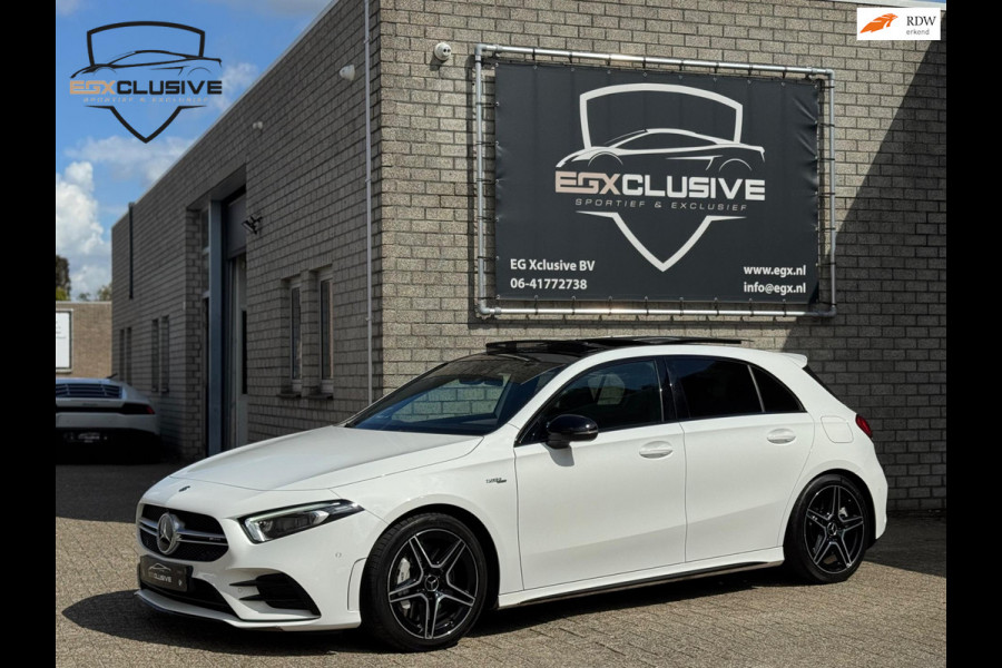 Mercedes-Benz A-Klasse AMG 35 4MATIC Advantage PANO|BURMESTER|ACC|LANEASSIST|BLINDSPOT|STOEL VERWARMING Mercedes-Benz A-Klasse AMG 35 4MATIC Advantage PANO|BURMESTER|ACC|LANEASSIST|BLINDSPOT|STOEL VERWARMING