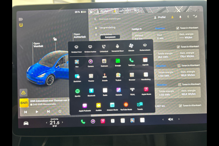Tesla Model Y Long Range AWD 75 kWh | 20" Zwarte Turbine Velgen | Panoramadak | Incl BTW | Soh (batterijcheck) 90,6 % score!