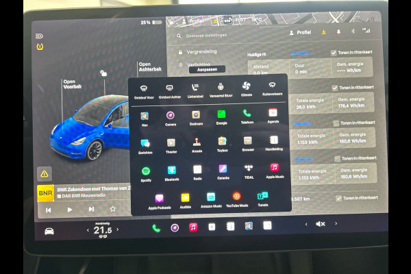 Tesla Model Y Long Range AWD 75 kWh | 20" Zwarte Turbine Velgen | Panoramadak | Incl BTW | Soh (batterijcheck) 90,6 % score!