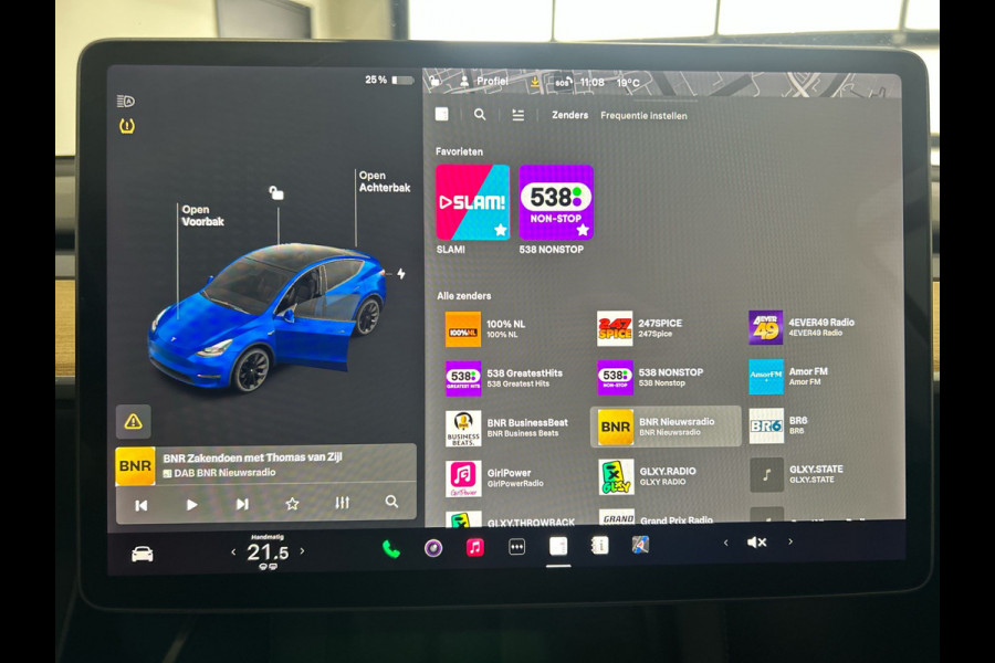 Tesla Model Y Long Range AWD 75 kWh | 20" Zwarte Turbine Velgen | Panoramadak | Incl BTW | Soh (batterijcheck) 90,6 % score!