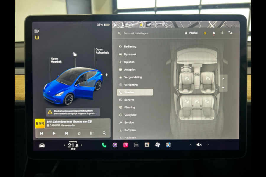Tesla Model Y Long Range AWD 75 kWh | 20" Zwarte Turbine Velgen | Panoramadak | Incl BTW | Soh (batterijcheck) 90,6 % score!