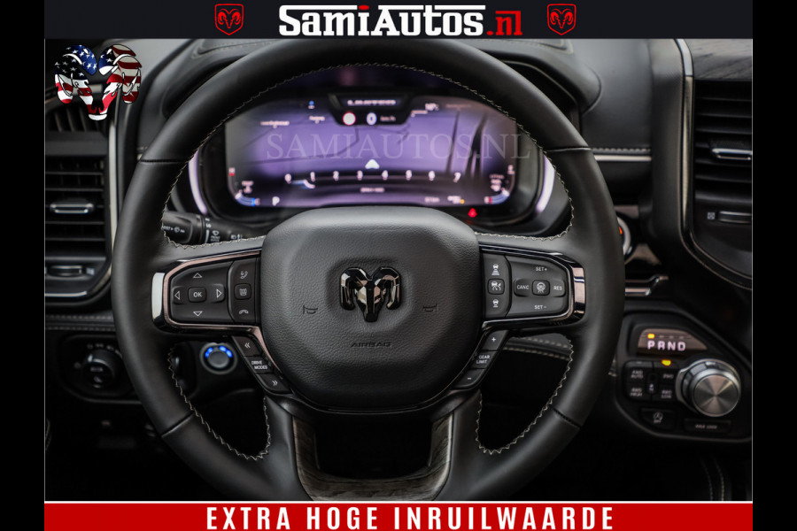 Dodge Ram 1500 Limited Night H.O 540HP 706Nm | Massage + Full Option | De Meest Luxe en Volle Pick-Up in zijn Klasse | Comfortabele Dubbele Cabine met Royale 5 Zitplaatsen | BPM vrij | Nu Leverbaar uit Voorraad | Voorraad Nr 2329 - 5135