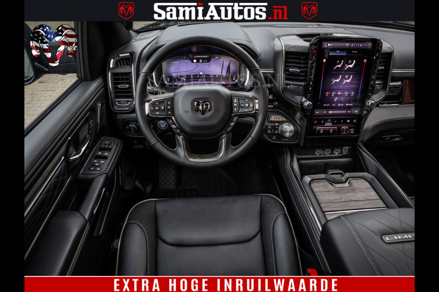 Dodge Ram 1500 Limited Night H.O 540HP 706Nm | Massage + Full Option | De Meest Luxe en Volle Pick-Up in zijn Klasse | Comfortabele Dubbele Cabine met Royale 5 Zitplaatsen | BPM vrij | Nu Leverbaar uit Voorraad | Voorraad Nr 2329 - 5135