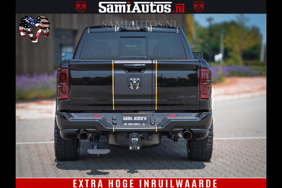 Dodge Ram 1500 Limited Night H.O 540HP 706Nm | Massage + Full Option | De Meest Luxe en Volle Pick-Up in zijn Klasse | Comfortabele Dubbele Cabine met Royale 5 Zitplaatsen | BPM vrij | Nu Leverbaar uit Voorraad | Voorraad Nr 2323 - 5168