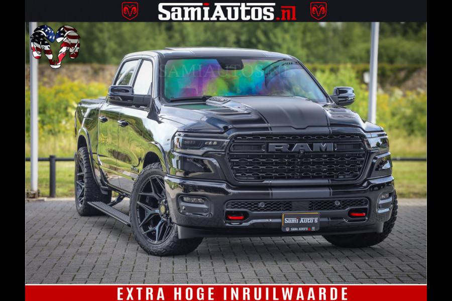 Dodge Ram 1500 Limited Night H.O 540HP 706Nm | Massage + Full Option | De Meest Luxe en Volle Pick-Up in zijn Klasse | Comfortabele Dubbele Cabine met Royale 5 Zitplaatsen | BPM vrij | Nu Leverbaar uit Voorraad | Voorraad Nr 2349 -  5159