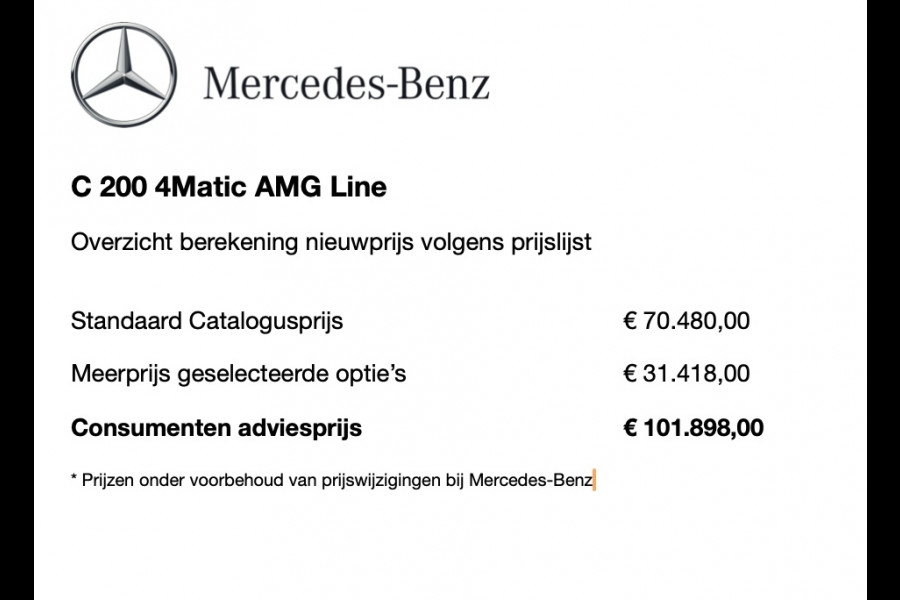 Mercedes-Benz C-Klasse C 200 4MATIC AMG Line | Zeer compleet